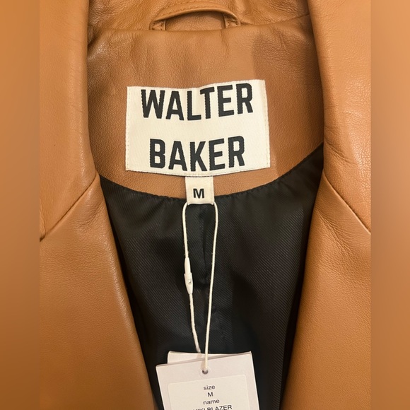 Walter Baker Brown Leather Jacket/Blazer - Picture 5 of 6